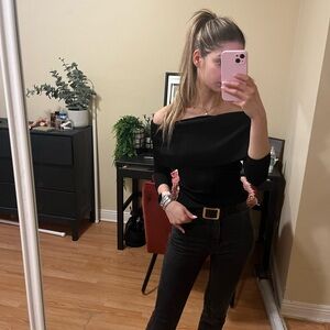 Black Off-Shoulder Top